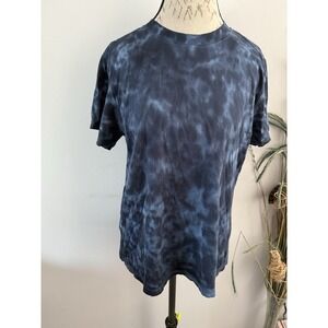 Lululemon All Yours Boyfriend Tee Blue Cloud Wash Tie Dye Short Sleeve Women's